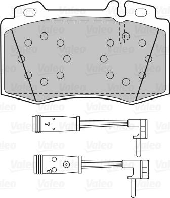 Valeo 598659 - Тормозные колодки, дисковые, комплект unicars.by