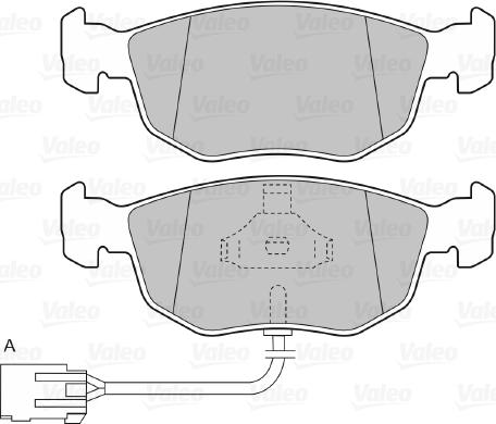 Valeo 598630 - Тормозные колодки, дисковые, комплект unicars.by