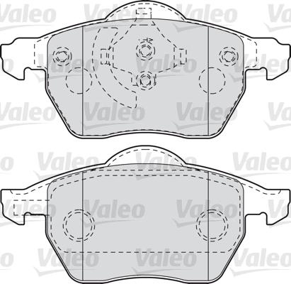 Valeo 598049 - Тормозные колодки, дисковые, комплект unicars.by