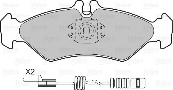 Valeo 598045 - Тормозные колодки, дисковые, комплект unicars.by