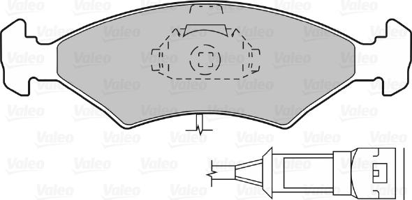 Valeo 598042 - Тормозные колодки, дисковые, комплект unicars.by