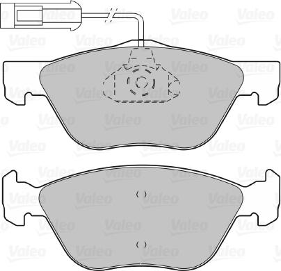 Valeo 598065 - Тормозные колодки, дисковые, комплект unicars.by