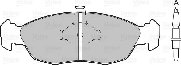 Valeo 598074 - Тормозные колодки, дисковые, комплект unicars.by