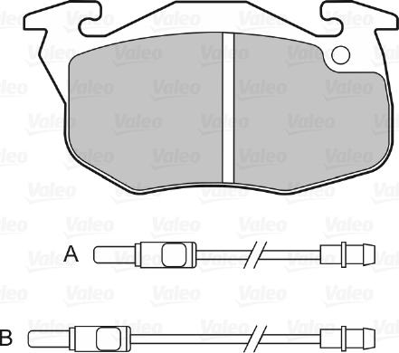 Valeo 598075 - Тормозные колодки, дисковые, комплект unicars.by