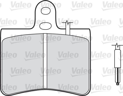 Valeo 598145 - Тормозные колодки, дисковые, комплект unicars.by