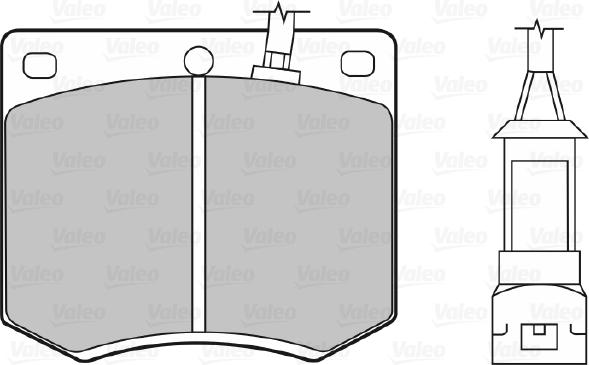 Valeo 598168 - Тормозные колодки, дисковые, комплект unicars.by