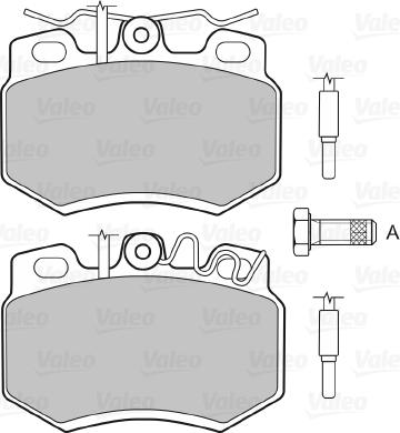 Valeo 598119 - Тормозные колодки, дисковые, комплект unicars.by