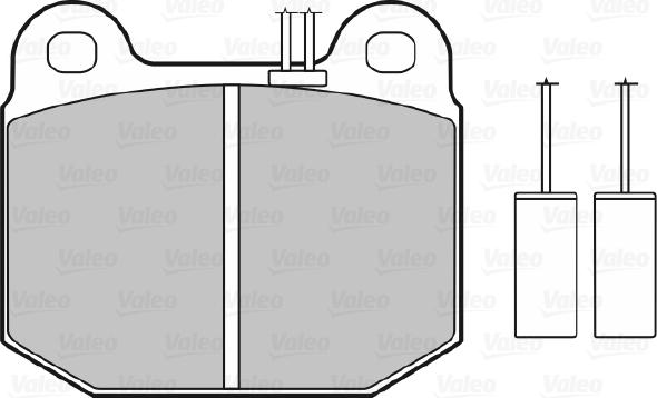 Valeo 598115 - Тормозные колодки, дисковые, комплект unicars.by