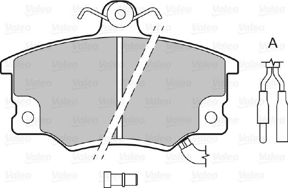 Valeo 598134 - Тормозные колодки, дисковые, комплект unicars.by