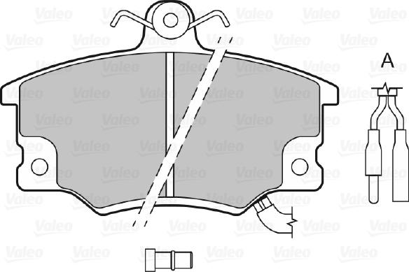 Valeo 598133 - Тормозные колодки, дисковые, комплект unicars.by