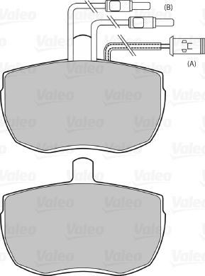 Valeo 598129 - Тормозные колодки, дисковые, комплект unicars.by