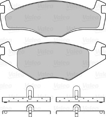 Valeo 598128 - Тормозные колодки, дисковые, комплект unicars.by