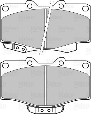 Valeo 598897 - Тормозные колодки, дисковые, комплект unicars.by