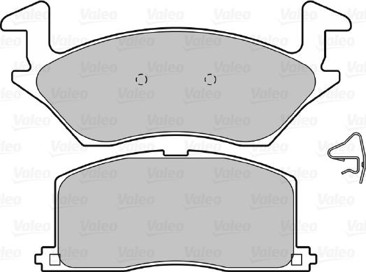 Valeo 598815 - Тормозные колодки, дисковые, комплект unicars.by