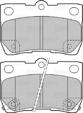 Valeo 598888 - Тормозные колодки, дисковые, комплект unicars.by