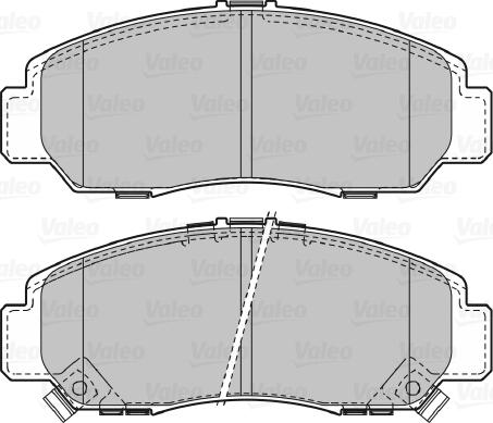 Valeo 598887 - Тормозные колодки, дисковые, комплект unicars.by