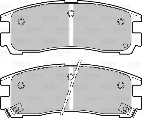 Valeo 598834 - Тормозные колодки, дисковые, комплект unicars.by