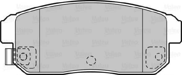 Valeo 598831 - Тормозные колодки, дисковые, комплект unicars.by