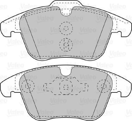 Valeo 598879 - Тормозные колодки, дисковые, комплект unicars.by