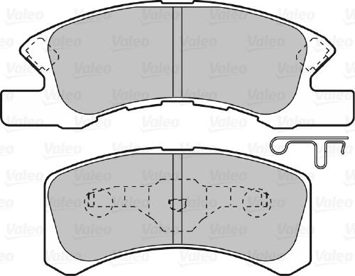 Valeo 598873 - Тормозные колодки, дисковые, комплект unicars.by