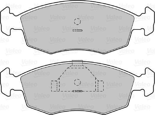 Valeo 598335 - Тормозные колодки, дисковые, комплект unicars.by