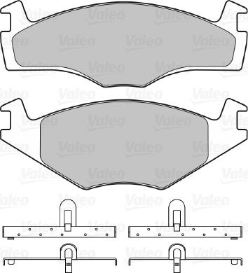 Valeo 598258 - Тормозные колодки, дисковые, комплект unicars.by