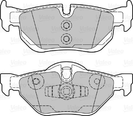 Valeo 598703 - Тормозные колодки, дисковые, комплект unicars.by