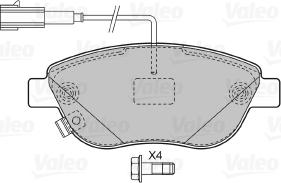 Valeo 598721 - Тормозные колодки, дисковые, комплект unicars.by