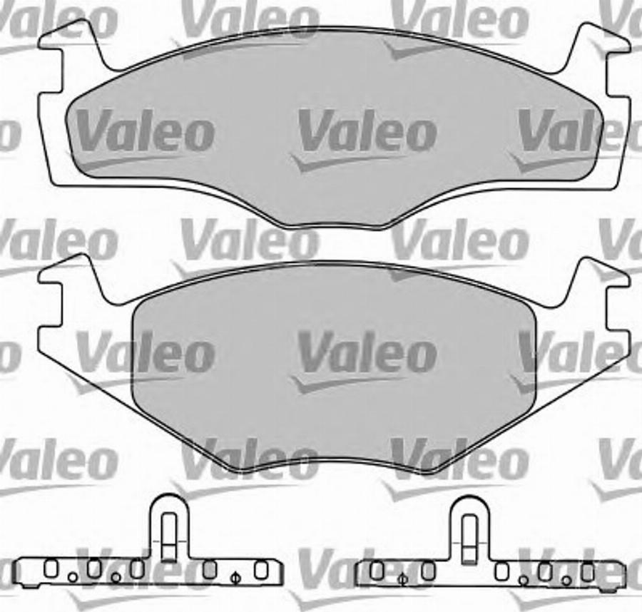 Valeo 597044 - Тормозные колодки, дисковые, комплект unicars.by