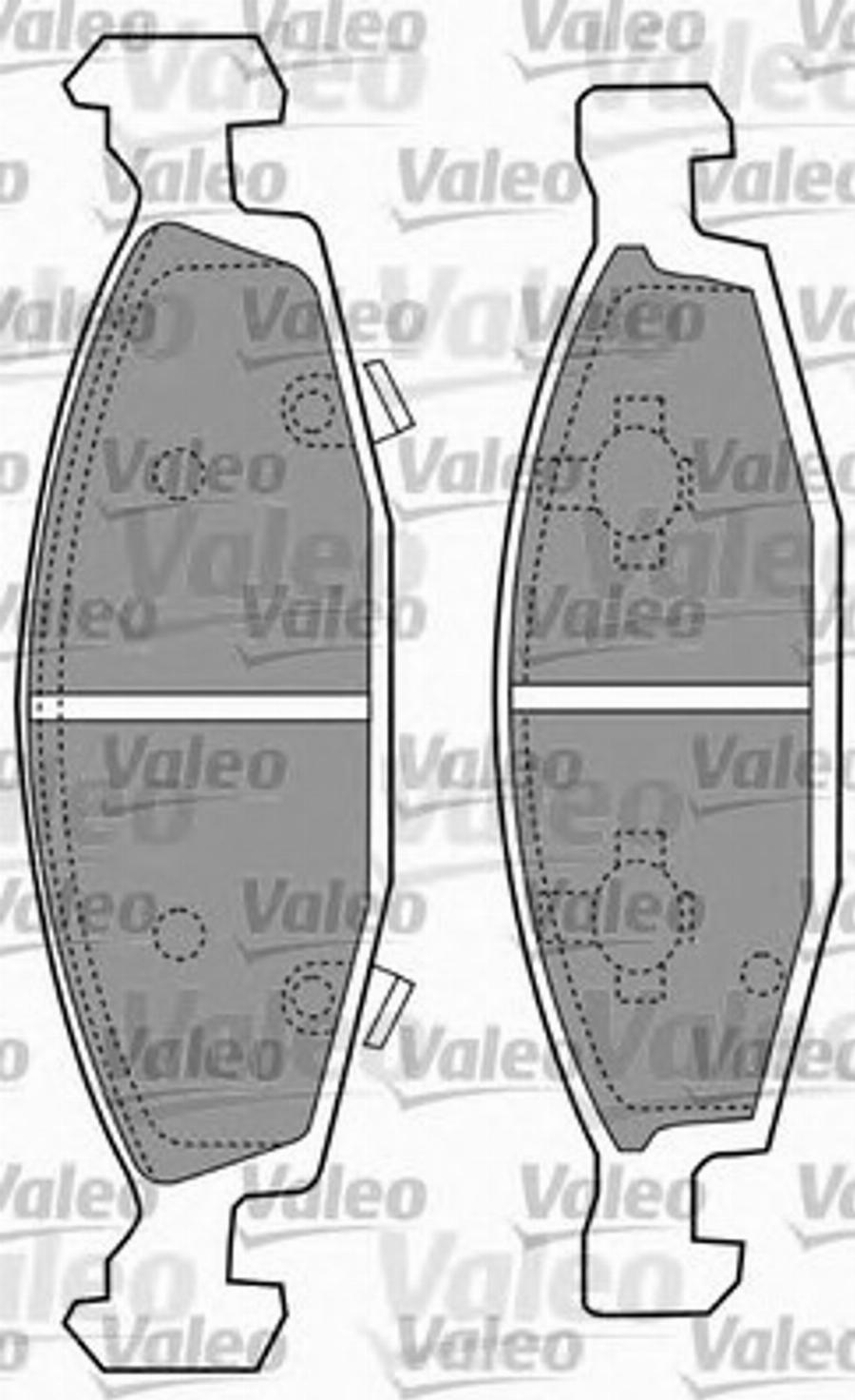 Valeo 597365 - Тормозные колодки, дисковые, комплект unicars.by