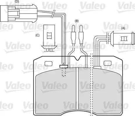 Valeo 598585 - Тормозные колодки, дисковые, комплект unicars.by