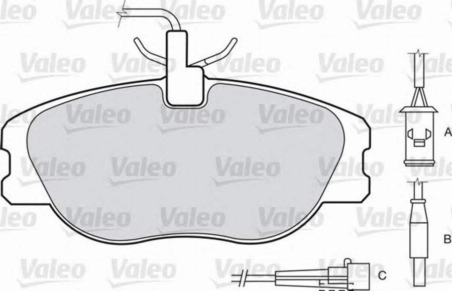 Valeo 540 533 - Тормозные колодки, дисковые, комплект unicars.by