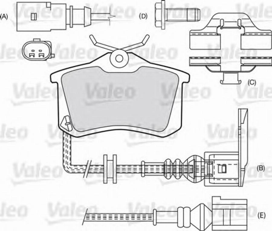 Valeo 540 149 - Тормозные колодки, дисковые, комплект unicars.by