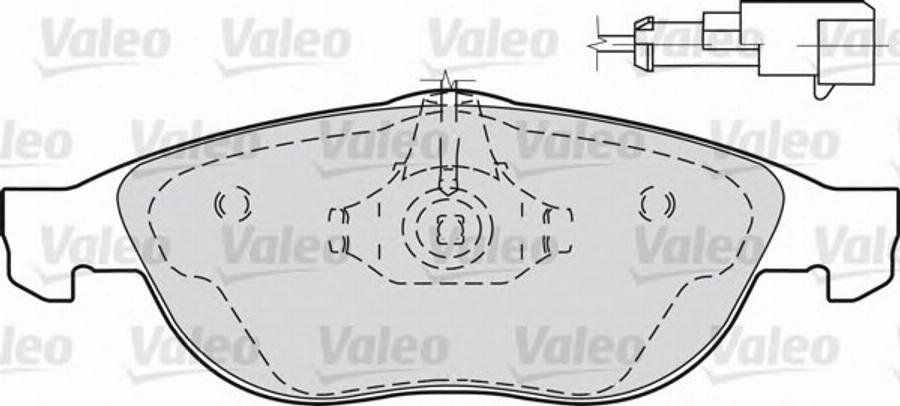 Valeo 540888 - Тормозные колодки, дисковые, комплект unicars.by