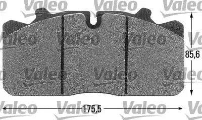 Valeo 541665 - Тормозные колодки, дисковые, комплект unicars.by