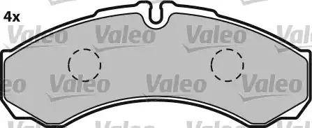 Valeo 541662 - Тормозные колодки, дисковые, комплект unicars.by