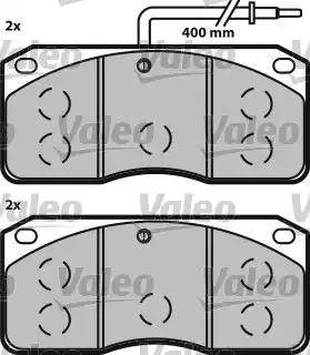 Valeo 541604 - Тормозные колодки, дисковые, комплект unicars.by