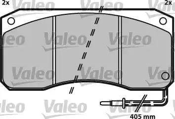 Valeo 541648 - Тормозные колодки, дисковые, комплект unicars.by