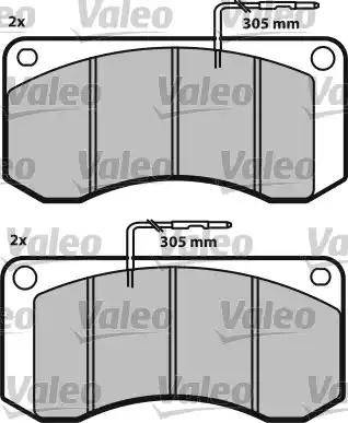 Valeo 541600 - Тормозные колодки, дисковые, комплект unicars.by