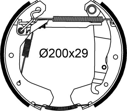 Valeo 554983 - Комплект тормозных колодок, барабанные unicars.by