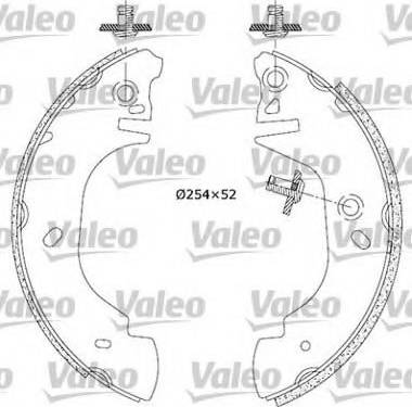 Valeo 554584 - Комплект тормозных колодок, барабанные unicars.by