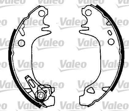 Valeo 554693 - Комплект тормозных колодок, барабанные unicars.by