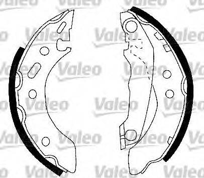 Valeo 554733 - Комплект тормозных колодок, барабанные unicars.by