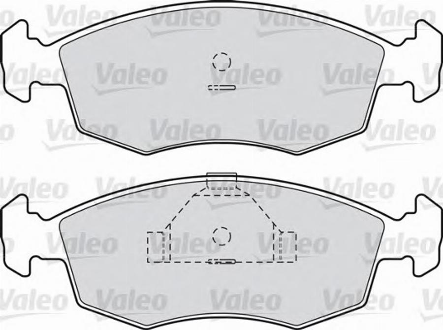 Valeo 551676 - Тормозные колодки, дисковые, комплект unicars.by