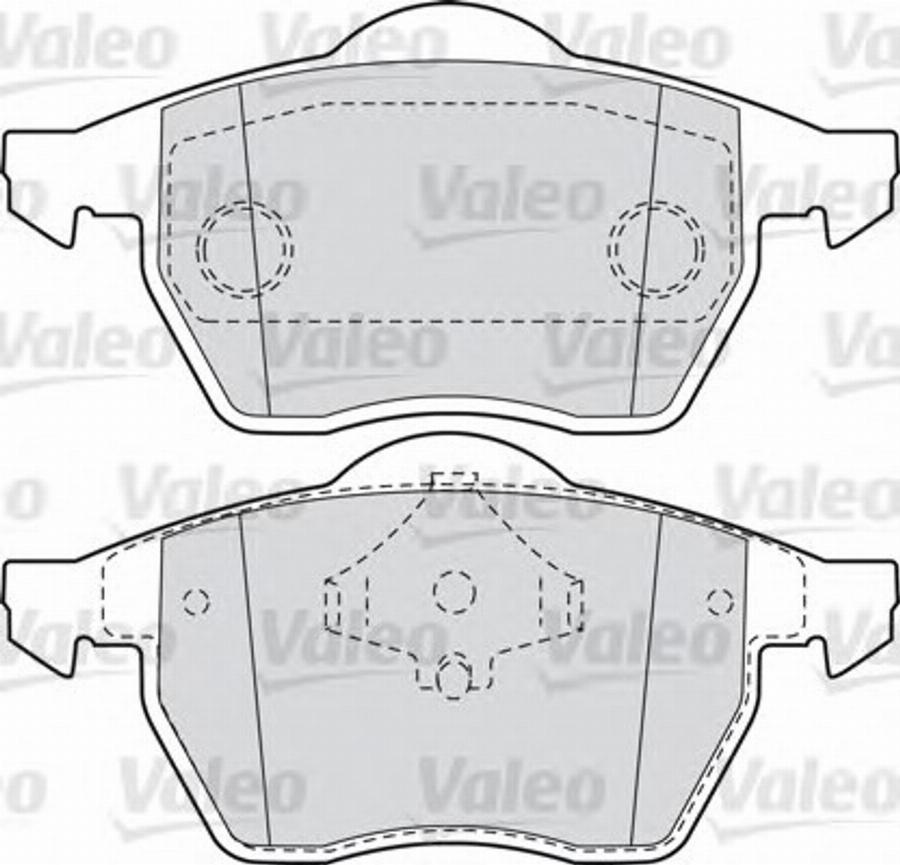 Valeo 551795 - Тормозные колодки, дисковые, комплект unicars.by