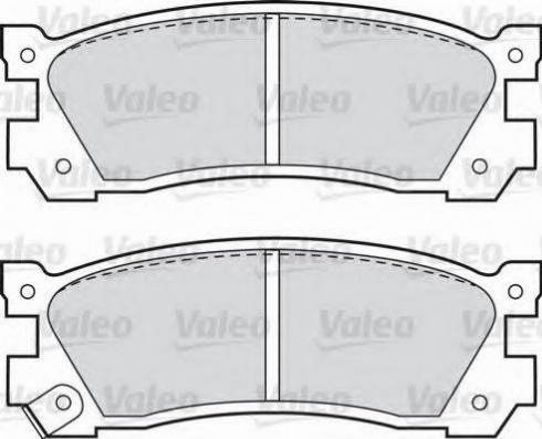 Valeo 551729 - Тормозные колодки, дисковые, комплект unicars.by