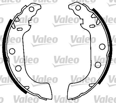 Valeo 553856 - Комплект тормозных колодок, барабанные unicars.by