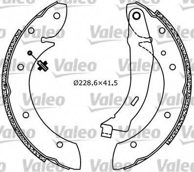 Valeo 554616 - Комплект тормозных колодок, барабанные unicars.by