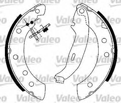 Valeo 553772 - Комплект тормозных колодок, барабанные unicars.by