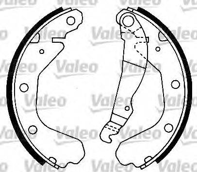 Valeo 554571 - Комплект тормозных колодок, барабанные unicars.by